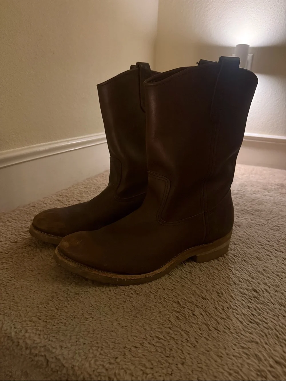 Men's Red Wing Brown Leather Western Work Boots